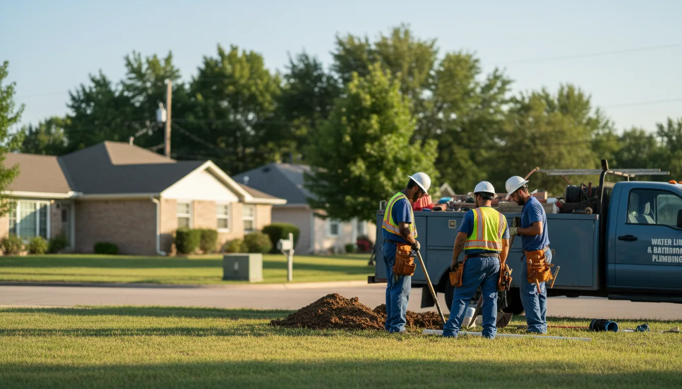 Residential water line and bathroom plumbing service in Le Roy, NY